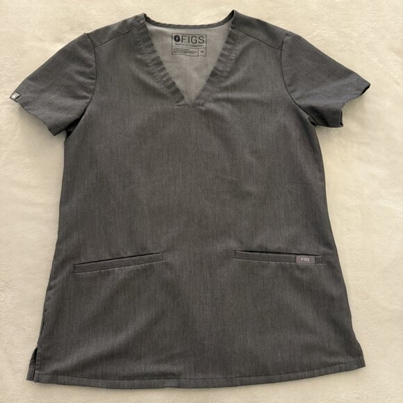 Figs Scrubs Set XS Gray Top & XS Black Pants Technical Collection - Picture 2 of 11